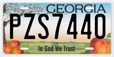 GA license plate PZS7440
