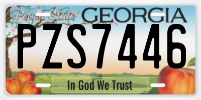 GA license plate PZS7446