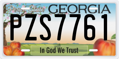 GA license plate PZS7761