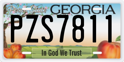 GA license plate PZS7811