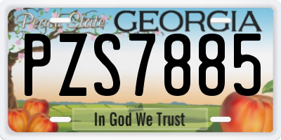 GA license plate PZS7885