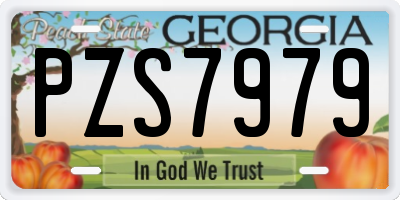 GA license plate PZS7979