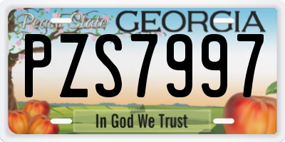 GA license plate PZS7997