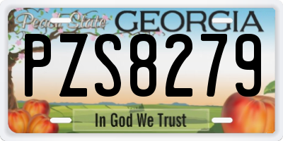 GA license plate PZS8279