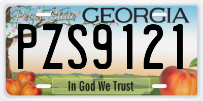 GA license plate PZS9121