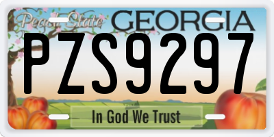 GA license plate PZS9297