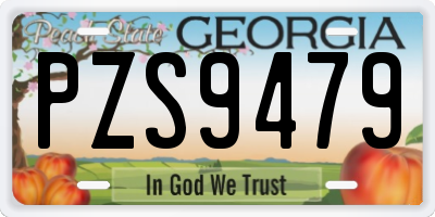 GA license plate PZS9479