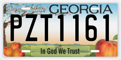 GA license plate PZT1161