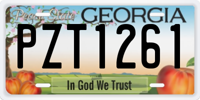 GA license plate PZT1261