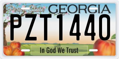 GA license plate PZT1440