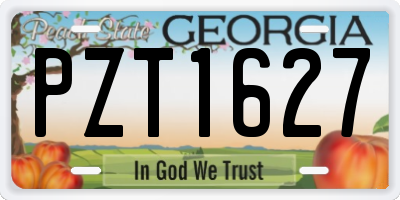 GA license plate PZT1627