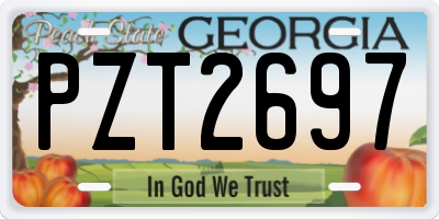 GA license plate PZT2697