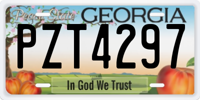 GA license plate PZT4297