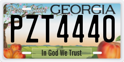 GA license plate PZT4440