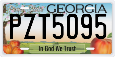 GA license plate PZT5095