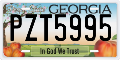 GA license plate PZT5995