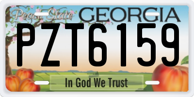 GA license plate PZT6159