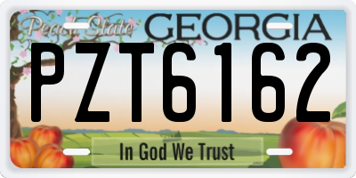 GA license plate PZT6162