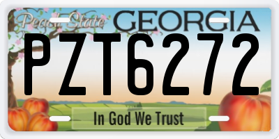 GA license plate PZT6272