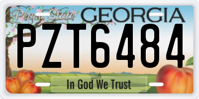 GA license plate PZT6484