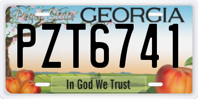 GA license plate PZT6741