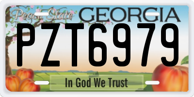 GA license plate PZT6979