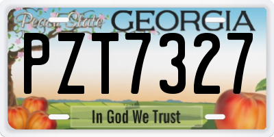 GA license plate PZT7327