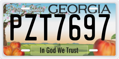 GA license plate PZT7697