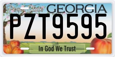 GA license plate PZT9595