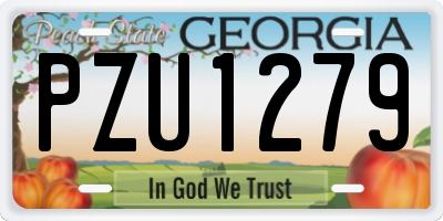 GA license plate PZU1279