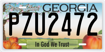 GA license plate PZU2472