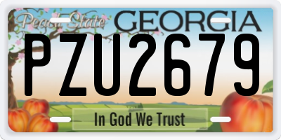 GA license plate PZU2679