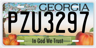 GA license plate PZU3297
