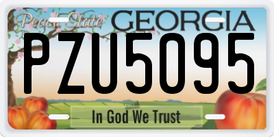 GA license plate PZU5095