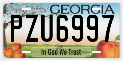 GA license plate PZU6997