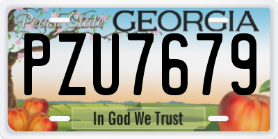 GA license plate PZU7679