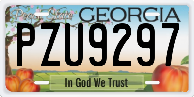 GA license plate PZU9297