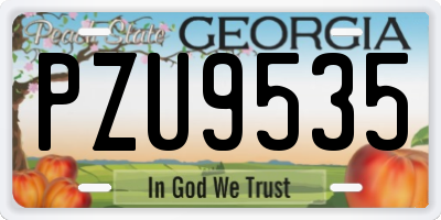 GA license plate PZU9535