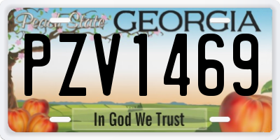 GA license plate PZV1469