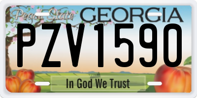 GA license plate PZV1590