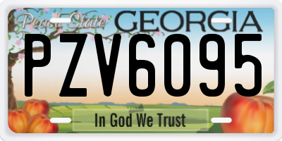 GA license plate PZV6095