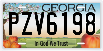 GA license plate PZV6198