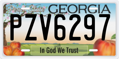 GA license plate PZV6297