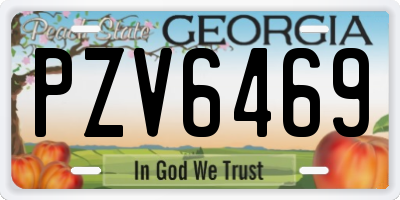 GA license plate PZV6469