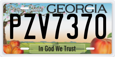 GA license plate PZV7370