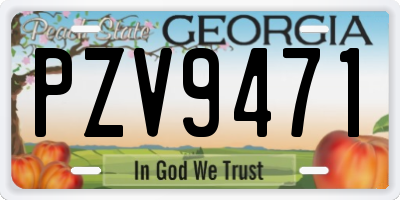 GA license plate PZV9471