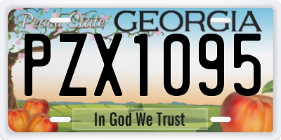 GA license plate PZX1095