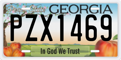 GA license plate PZX1469