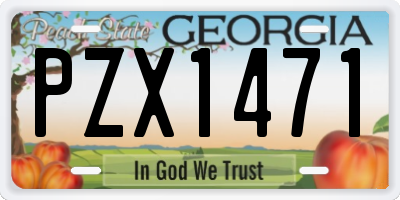 GA license plate PZX1471