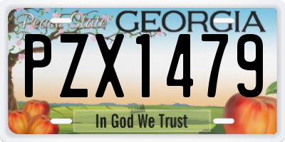 GA license plate PZX1479